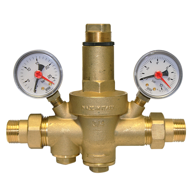 1/2 Brass Water Pressure Reducing Valve Relief Valve with Guage Meter Adjustable Water Flow Taidda Brass Water Pressure Reducing Valve 