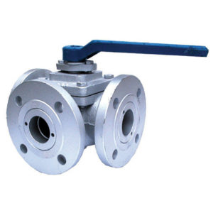 Cast Iron 3 Way Ball Valve - L Port - Flanged PN16