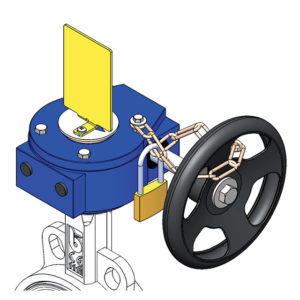 Position Indicator with Padlock for Butterfly Valves - to suit Brandoni Type