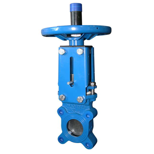 Cast Iron Knife Gate Valve Unidirectional Handwheel Operated Lugged PN10 Leengate Valves