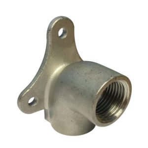 Stainless Steel 90 Degree Elbow - with Wall Plate