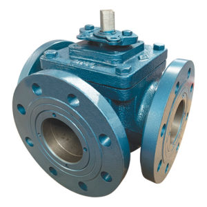 Cast Iron 3 Way Ball Valve - Electrically Actuated - LV 9451