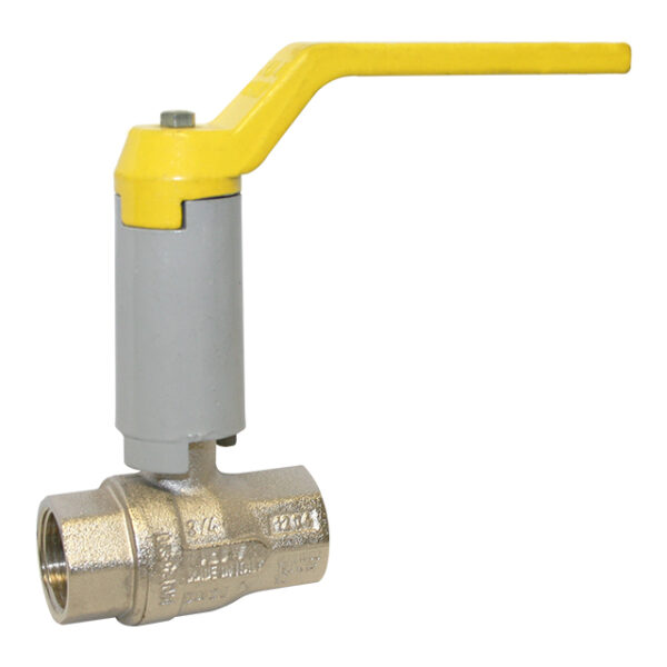 Brass Ball Valve - fitted with Neck Extension - BSI Gas Approved