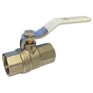Brass Ball Valve with White PVC Lever - BSPT - A Range